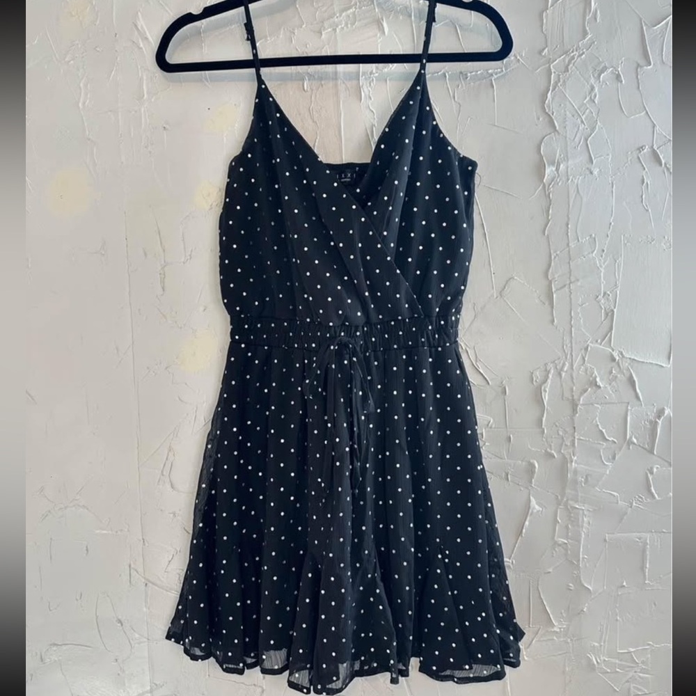 Elegant Black Polka Dot Dress